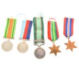 Five War Medals - 4857 886. Pte. E S Tuffin. Leic. R. India General Service
