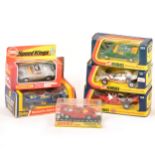 Seven boxed die-cast models; including Dinky, Corgi and Matchbox.