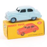 Dinky Toys; no.161 Austin Somerset Saloon, light blue body, darker blue ridged hubs, in original