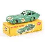 Dinky Toys; no.163 Bristol 450 Sports Coupe, green body, green ridged hubs, in original box.