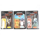 Three Star Wars figures, Klaatu (in Skiff Guard outfit), 8D8 droid, AT-ST Driver,