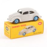 Dinky Toys; no.181 Volkswagen, light grey body, blue ridged hubs, in original box.