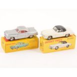 Two French Dinky Toys; no.526 Mercedes 190 SL, cream and black body, no.549 Coupe Borgward Isabella,