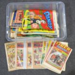 British comics; one tub including titles The Hotspur, The Wizard, Sparky etc