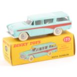 Dinky Toys; no.173 Nash Rambler, turquoise body, red flash, grey ridged hubs, in original box.