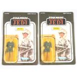 Two Star Wars figures Han Solo (Hoth battle gear), Kenner, in original sealed Return of the Jedi