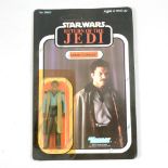 Star Wars figure Lando Calrissian, Kenner, sealed in original Return of the Jedi blister pack box,