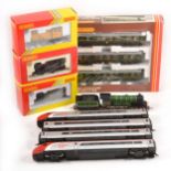 Five Hornby OO gauge model locomotives, loose and boxed.