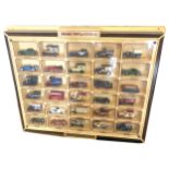 Matchbox Models of Yesteryear 'The Collection', a large wall-mounted display case with thirty