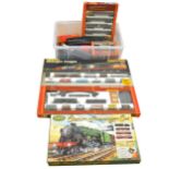 OO gauge model railways; a good collection including four sets, etc