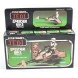 Star Wars Return of the Jedi Speeder Bike Vehicle set with action speed flaps, Kenner, in original