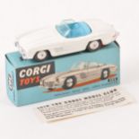 Corgi Toys; no.303 Mercedes-Benz 300SL, open roadster, white body, light seats, in original box