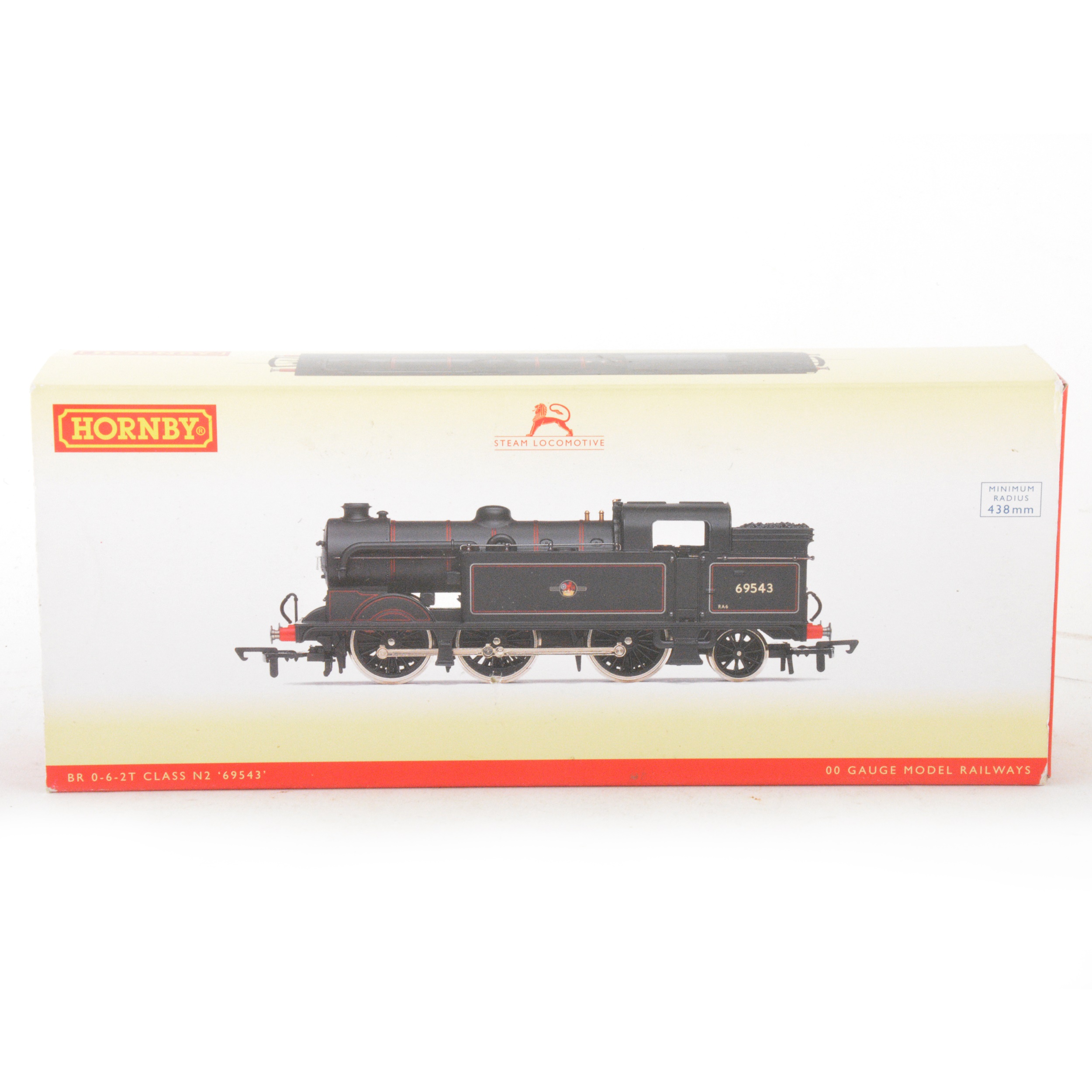 Hornby OO gauge model railway locomotive; R3188 BR late class N2 0-6-2T 69543, DDC ready, boxed.