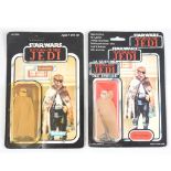 Two Star Wars figures Prune Face, Kenner, in original sealed Return of the Jedi blister pack box,