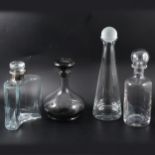 Three boxes of contemporary glassware and decanters