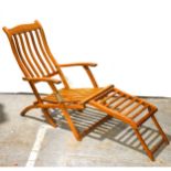 Teak folding steamer chair.