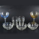 Assorted household glassware