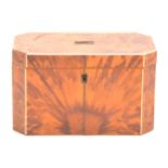 George III tortoiseshell tea caddy