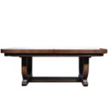 Art Deco burr maple dining table