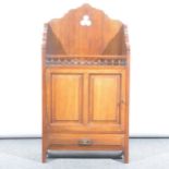 Edwardian walnut smoker's cabinet.