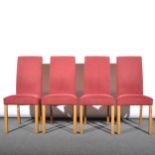 Set of four contemporary dining chairs,