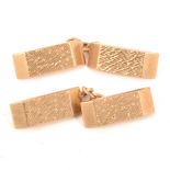 A pair of 9 carat yellow gold chain link cufflinks,