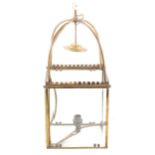 Brass framed hall lantern