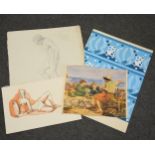 Mary Milner Dickens - a portfolio of original drawings, sketches, and artworks, 1940s-50s