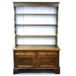 George III style oak dresser,