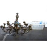 Large brass chandelier