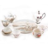 A Japanese 'eggshell' porcelain cabaret set, Alfred Meakin coffee set, etc