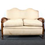 Small bergere settee