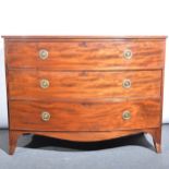 Victorian mahogany bowfront chest of drawers