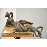 Mary Milner Dickens - Reclining female figures, two sculptural studies
