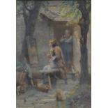 Henry Reynolds Steer, George Morland Sign Painting in Leicestershire,