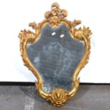 Cast and gilt metal wall mirror