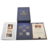 Monarchs Gold, Silver and Nickel coin set by The London Mint Office
