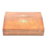 A VIctorian inlaid rosewood writing box