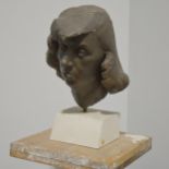 Mary Milner Dickens - 'Yvonne' a plaster bust of a female