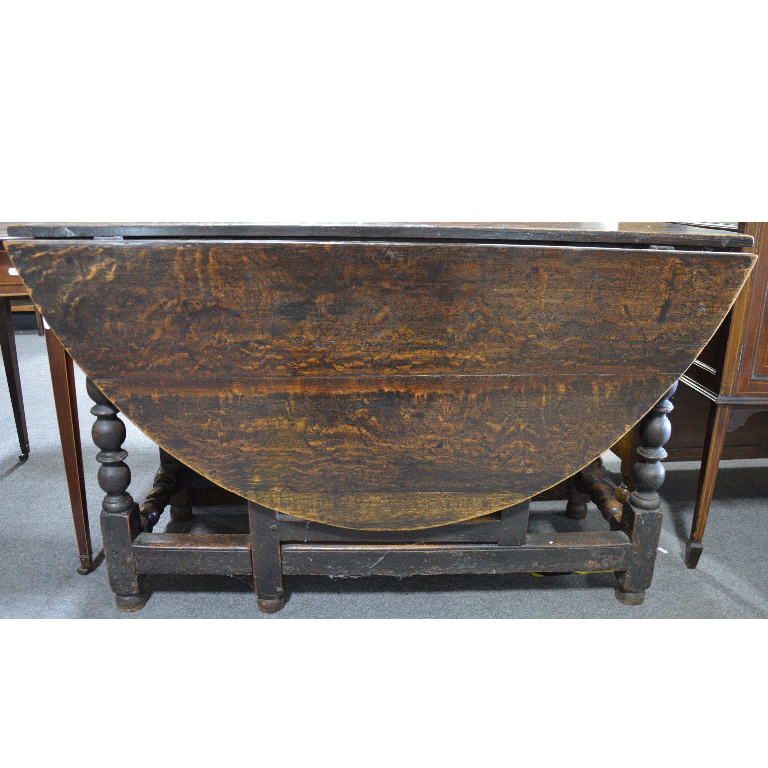 An old oak gateleg table