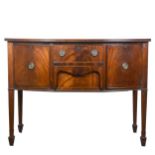 Victorian mahogany bowfront sideboard