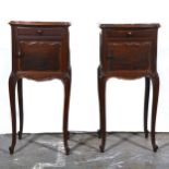 Pair of .French walnut bedside tables
