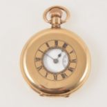 Waltham, a gold-plated demi hunter pocket watch.