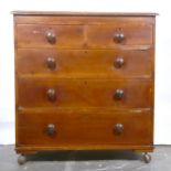 Victorian stained pine chest of drawers