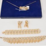 Sarah Coventry USA - a boxed set of 1960's jewellery, Attwood & Sawyer boxed pendant and chain.