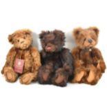 Charlie Bears; three Anniversary bear including Edward, Jack, Daniel, all with tags.