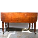 Victorian mahogany concertina extending dining table