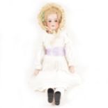 An Armand Marseille bisque head kid body doll; 370 head stamp
