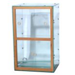 A glazed display cabinet