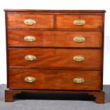 A Victorian mahogany chest of drawers,